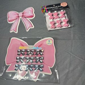 3 pc NEW Pink Bow Themed Novelty Set NWT